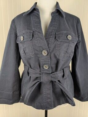90's Vintage The Limited Outback Red Belted Safari Utility Jacket Navy Size L